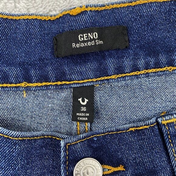 NWT TRUE RELIGION GENO Mens Jeans Relaxed‎ Slim Size W36 L 32 - Picture 4 of 16